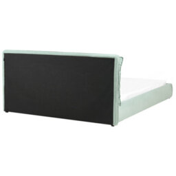 Beliani Bed Velvet Bajonna 180 X 200 Cm (Eu Super King) Mint Green - thumbnail 6