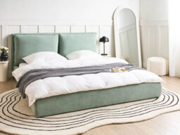 Beliani Bed Velvet Bajonna 180 X 200 Cm (Eu Super King) Mint Green - thumbnail 2