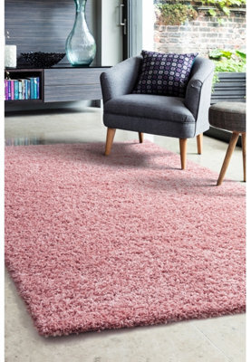 Melrose Venus Shaggy Blush Pink High Pile Medium Area Rug 120/170Cm - image 1