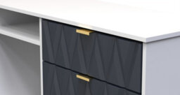 Dallas 6 Drawer Sideboard In Indigo Matt & White (Ready Assembled) - thumbnail 4