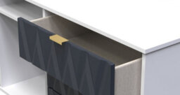 Dallas 6 Drawer Sideboard In Indigo Matt & White (Ready Assembled) - thumbnail 5