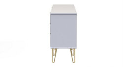 Dallas 6 Drawer Sideboard In Indigo Matt & White (Ready Assembled) - thumbnail 2