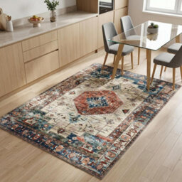 Traditional Washable Area Rug Anti Slip Soft Touch Low Pile Carpet For Living Room Bedroom Lounge Home Floor Covering 160X230Cm - thumbnail 5