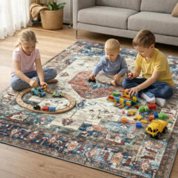 Traditional Washable Area Rug Anti Slip Soft Touch Low Pile Carpet For Living Room Bedroom Lounge Home Floor Covering 160X230Cm - thumbnail 6