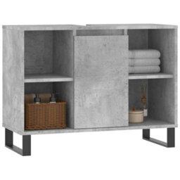 Berkfield Bathroom Cabinet Concrete Grey 80X33X60 Cm Engineered Wood - thumbnail 3