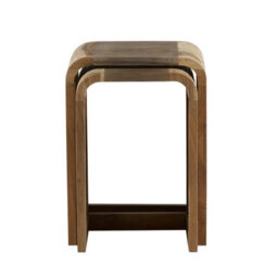 Lava Solid Acacia Wood Nest Of 2 Wooden Tables - thumbnail 2