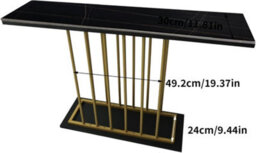 Hygrad Built to Survive Large Free Standing Sintered Stone With Metal Frame Console Sofa End Table Hallway Furniture Home 120Cm Wide - thumbnail 7