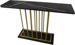 Hygrad Built to Survive Large Free Standing Sintered Stone With Metal Frame Console Sofa End Table Hallway Furniture Home 120Cm Wide - thumbnail 5