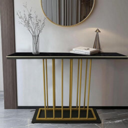 Hygrad Built to Survive Large Free Standing Sintered Stone With Metal Frame Console Sofa End Table Hallway Furniture Home 120Cm Wide