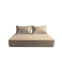 Microfibre Soft Touch Fitted Sheet 40Cm Extra Deep Skirt Plain Dyed Bed Linen Cream - thumbnail 2