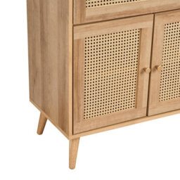Swish Furniture Manila Oak & Rattan 3 Door 2 Drawer Sideboard Living Dining Room Hallway Storage Furniture - thumbnail 8