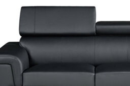 Genuine Leather Black 2 Seater Sofa - thumbnail 5