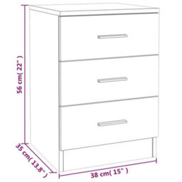 Berkfield Bedside Cabinets 2 Pcs Grey Sonoma 38X35X56 Cm Engineered Wood - thumbnail 7
