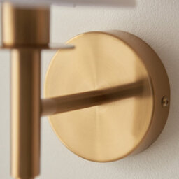 Luminosa Lighting Luminosa Florence Wall Lamp Vintage Brass Finish & Vintage White Fabric 6W Led E14 - thumbnail 5