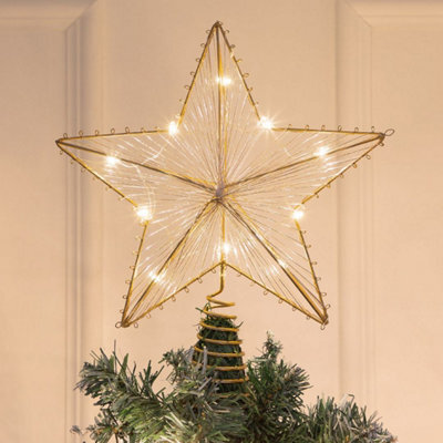 The Christmas Workshop Gold Star Shaped Christmas Tree Topper - image 1