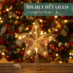 The Christmas Workshop Gold Star Shaped Christmas Tree Topper - thumbnail 4
