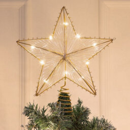 The Christmas Workshop Gold Star Shaped Christmas Tree Topper