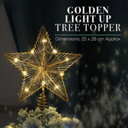 The Christmas Workshop Gold Star Shaped Christmas Tree Topper - thumbnail 2