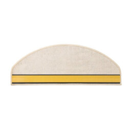 Floordirekt Sundae Self Adhesive Edged Soft High Pile Stair Tread Mat For Indoor Stairs Semicircular Cream 23.5 X 65 Cm - thumbnail 2