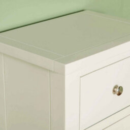 Cornish White 5 Drawer Tallboy Chest Fully Assembled - By Roseland Furniture - thumbnail 9