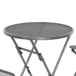 Pacific Lifestyle Folding Mesh Metal Bistro Set For 2 Table And Chairs For Garden Patio - thumbnail 4