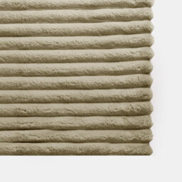 OHS Faux Fur Ribbed Fleece Throw Over Bed Blanket Winter Warm Supersoft, Sage - thumbnail 7