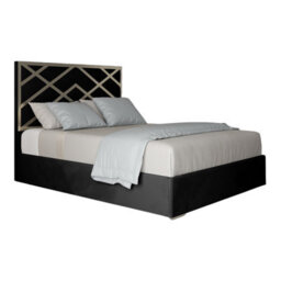 Mayfair Upholstered Soft Velvet Metal Black Bed Frame - thumbnail 5