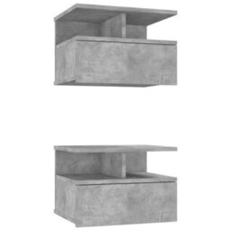 Vidaxl Floating Nightstands 2 Pcs Concrete Grey 40X31X27Cm Engineered Wood Floating Nightstands - thumbnail 1