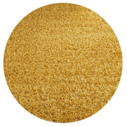 Bravich Gold Thick Shaggy Circle Rug - California - 120Cm