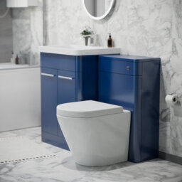 Nes Home 600mm Freestanding Vanity Unit With Basin, Rimless Toilet, Wc Unit Royal Blue - thumbnail 3
