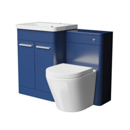 Nes Home 600mm Freestanding Vanity Unit With Basin, Rimless Toilet, Wc Unit Royal Blue - thumbnail 5