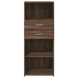 Berkfield Highboard Brown Oak 50X42.5X124 Cm Engineered Wood - thumbnail 4