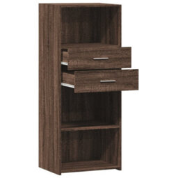 Berkfield Highboard Brown Oak 50X42.5X124 Cm Engineered Wood - thumbnail 7