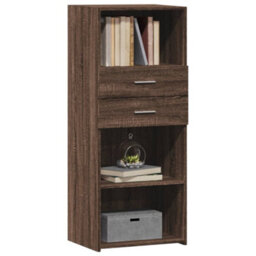 Berkfield Highboard Brown Oak 50X42.5X124 Cm Engineered Wood - thumbnail 3