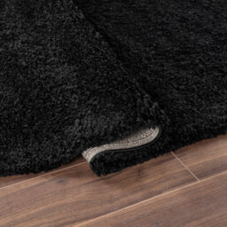 Smart Living Shaggy Soft Thick Area Rug, Living Room Carpet, Kitchen Floor, Bedroom Soft Rugs 60Cm X 220Cm - Black - thumbnail 4