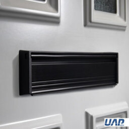 "UAP Limited Uap Petit Master 10"" Black Aluminium Draught Proof Letterbox For Upvc Composite And Wooden Doors 40 To 80mm" - thumbnail 4