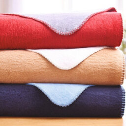 Just So Home Cotton Rich Reversible Blanket (Red/grey Single) - thumbnail 2