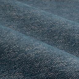 furn. Harris Blue Herringbone Chenille Lined Eyelet Curtains (W)117Cm (L)137Cm, Pair - thumbnail 4