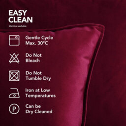 Deconovo Set Of 2 Crushed Velvet Cushion Covers 55Cm X 55Cm Throw Pillowcases Square Pillow Cases With Invisible Zipper Burgundy - thumbnail 6