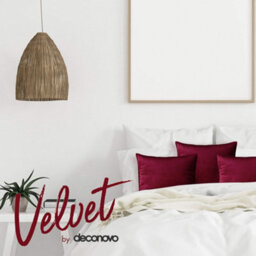Deconovo Set Of 2 Crushed Velvet Cushion Covers 55Cm X 55Cm Throw Pillowcases Square Pillow Cases With Invisible Zipper Burgundy - thumbnail 5