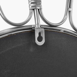 Pacific Lifestyle Silver Metal Cane Design  Round Wall Mirror - thumbnail 8