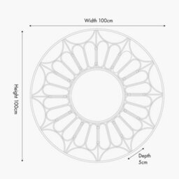 Pacific Lifestyle Silver Metal Cane Design  Round Wall Mirror - thumbnail 9