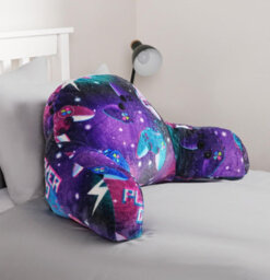 OHS Gaming Cushion Bed Pillow Reading Gamer Support Arms Lumbar Chair, Purple - thumbnail 2