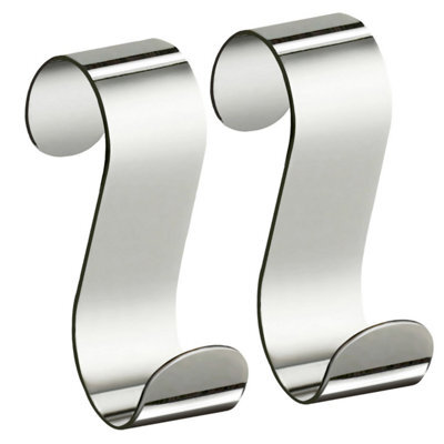Smedbo Pair Of Chromed Steel Hooks For Bathroom Towel Warmers