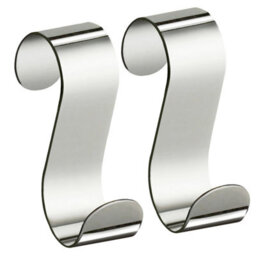 Smedbo Pair Of Chromed Steel Hooks For Bathroom Towel Warmers