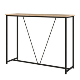 Urbn-Living Urbnliving 100Cm Width Oak Wooden Console Table Living Room Slim Display Shelf Hallway Entryway Furniture - thumbnail 2