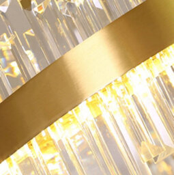 Chandelier Gold Luxury Crystal Pendant Light 50Cm Led 3 Color Lights - thumbnail 3