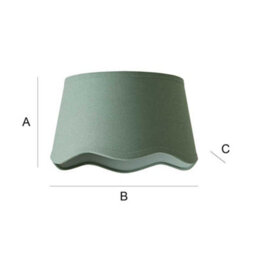 Valuelights Mabel Small Sage Scallop Edge Linen Lamp Shade And Bulb (D)25Cm - thumbnail 9