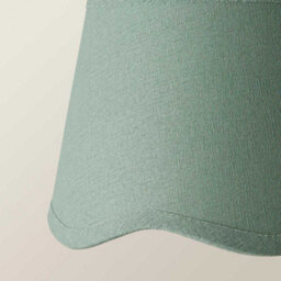Valuelights Mabel Small Sage Scallop Edge Linen Lamp Shade And Bulb (D)25Cm - thumbnail 5