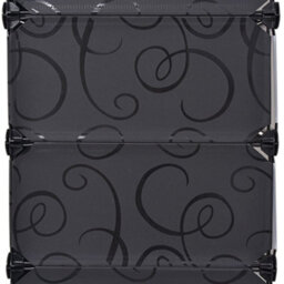 Walplus Interlocking Shoe Organiser With 10 Compartments Black - thumbnail 4